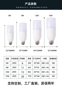 Ampoules LED AC A19 E26 B22 T60 T70 T80 T100 T115 6000K Lumière du jour, forme colonne en T, pour entrepôt - Meilleures ventes - Product Image 4