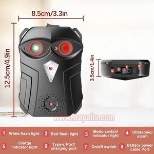 Repellente Elettronico per Roditori con Luce Lampeggiante Rossa e Bianca, Protegge i Circuiti, Allontana Scoiattoli e Topi - Product Image 2