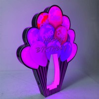 Ballon lumineux à LED Présentoir de bouteilles de vin en acrylique Présentoir de bouteilles