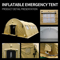 Abri d'urgence gonflable portable quatre saisons à ouverture rapide et automatique pour l'hiver, idéal pour les situations de catastrophe et l'isolation temporaire des réfugiés