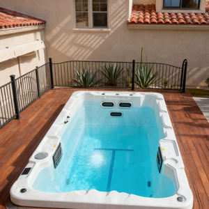 <span class=keywords><strong>Piscine</strong></span> Spa Extérieure en Acrylique 4M avec Jets de Massage, Sièges et Zone de Surf Aquatique - Product Image 1