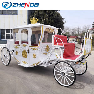 Noble Sightseeing Royal Carriage Parque de Atracciones Cenicienta Princesa Decoración del hogar Accesorios de fiesta Boda Carruaje de <span class=keywords><strong>caballos</strong></span> - Product Image 5
