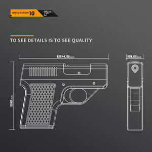 Estuche para Cigarrillos Multifuncional en Forma de Pistola, Resistente al Viento, <span class=keywords><strong>con</strong></span> Estilo Americano Moderno y Simple, para Cigarrillos Gruesos, Medianos y Delgados - Product Image 6