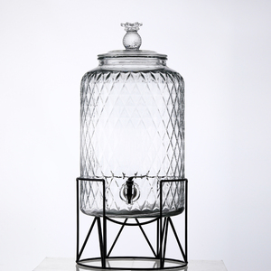 Atacado Hot Selling Classic 11L Cold Water Juice Beverage Glass Drink <span class=keywords><strong>Dispenser</strong></span> com Tap Stand - Product Image 2