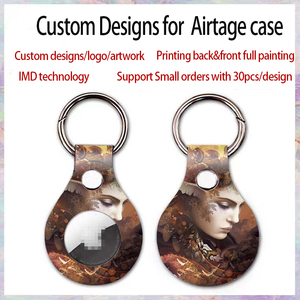Fábrica al por mayor Gran oferta Popular localizador rastreador dispositivo antipérdida llavero cuero para <span class=keywords><strong>Airtag</strong></span> personalizado cubierta protectora - Product Image 4