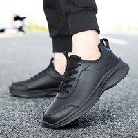 Zapatillas Deportivas Ligeras y Transpirables para Hombre, Color Negro y Marrón, Tallas 39-45, con Cordones, Suaves, Cómodas, Antideslizantes, que Aumentan la Altura, para Primavera y Verano