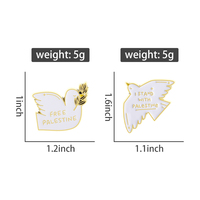 Broche en émail Colombe de la paix Broche oiseau blanc avec branche d'olivier Badge de revers Bijoux Cadeau pour amis et enfants