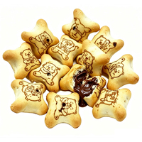 BESTAR Jouet Voiture à Snacks pour Enfants, Pack Cadeau, Motif Dessin Animé Mignon, Biscuit Croustillant en Forme d'Ours Fourré au Chocolat, Snack Solide Noir