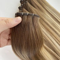 Cheveux russes vierges à 100 % les plus vendus, largeur 32 pouces, pour extensions de cheveux teints, cheveux humains bruts, trame Genius
