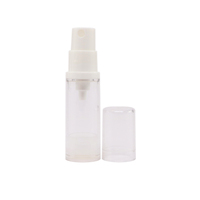 Distributeur sous vide rond en plastique avec bouchon anti-fuite 5ml 10ml 15ml Flacons cosmétiques en plastique à pompe sans air ronde AS