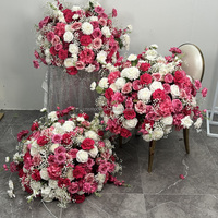 SMOOTH 60cm Big Pink Flower Ball Boule de fleur d'hortensia Rose en soie artificielle