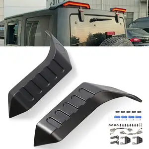Black Trunk ABS Rear Roof Spoiler Wing With LED Tail Light For Jeep Wrangler JK/JL 2007+