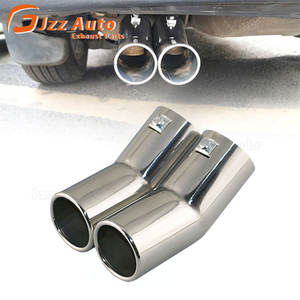 Punta de Escape de Coche, Diámetro de 63 mm, Tubos de Escape Dobles de Acero Inoxidable, Entrada Doble, Salida Doble, Puntas de Silenciador para VW - Product Image 2