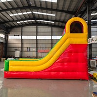 Structure gonflable multicolore avec toboggan et mur d'escalade, qualité commerciale, pour la location