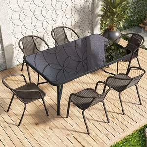 SUNYARD Tables et chaises d'extérieur modernes minimalistes en fer forgé, ensembles <span class=keywords><strong>de</strong></span> meubles <span class=keywords><strong>de</strong></span> balcon et <span class=keywords><strong>de</strong></span> patio, petite <span class=keywords><strong>table</strong></span> <span class=keywords><strong>basse</strong></span> <span class=keywords><strong>de</strong></span> <span class=keywords><strong>jardin</strong></span>, meubles <span class=keywords><strong>de</strong></span> cour - Product Image 2