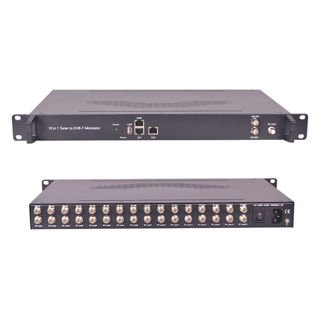 Softel 16*DVB-S/S2(DVB-T/T2) FTA Tuner Inputs 8*DVB-T Multiplexer RF Outputs Digital DVB-T Modulator