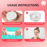 Portable Mini Tablette Compressé Jetable Spunlace Serviette De Visage Non Tissée Emballage Individuel De Style Bonbon À Séchage Rapide pour Le Maquillage