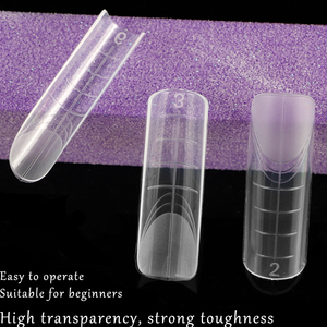 120 pièces de moules à ongles transparents à couverture complète, double forme, pour extension, étiquette personnalisée, en plastique, pour gel de construction rapide, outil de manucure professionnel - Product Image 2