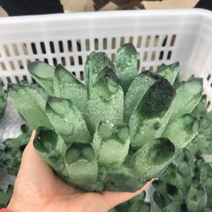 Cristallo di Quarzo <span class=keywords><strong>Fantasma</strong></span> Verde Naturale all'Ingrosso, Ecologico, Lucidato, per Decorazioni Matrimoniali e Cristalloterapia Fai-da-Te - Product Image 1