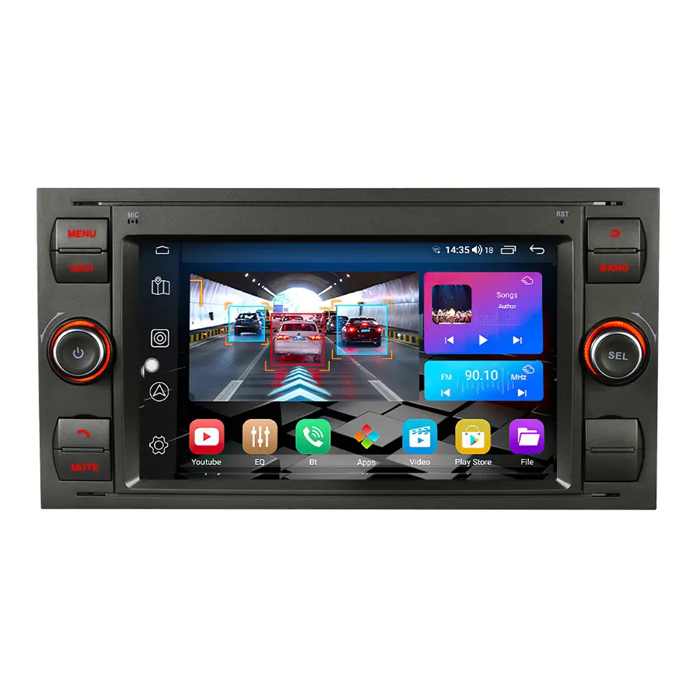 LEHX 2 Din Radio Autoradio Android Multimedia Player Für Ford Mondeo S-max Fokus C-MAX Galaxy Fiesta Transit Fusion