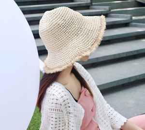 <span class=keywords><strong>Gorra</strong></span> de cubo plegable <span class=keywords><strong>para</strong></span> playa de verano, sombrero de pescador fresco de hierba <span class=keywords><strong>para</strong></span> <span class=keywords><strong>mujer</strong></span>, sombrero de sombrilla de papel <span class=keywords><strong>tejido</strong></span> de paja de rafia de ganchillo <span class=keywords><strong>para</strong></span> <span class=keywords><strong>mujer</strong></span> - Product Image 4