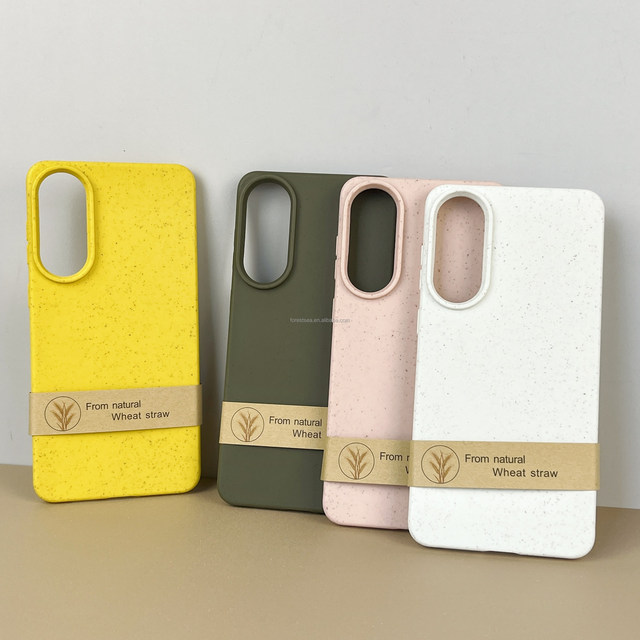 Wheat Straw Eco Friendly Case for iPhone 16 E 15 Pro Max 14 17 Matte Frosted Tpu case Wholesale for Samsung S25 Edge S24 S23