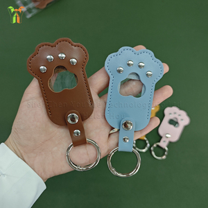 YY Cute Pet Hair Photos Bag Double Sides Dog Hair and Photos Carry-on Pouch Keychain Cat Claw Shape Memorial Goods Accessories