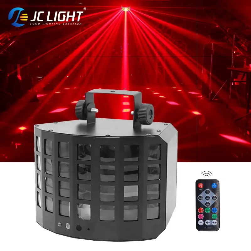 Led 150w 미니 4 나비 더비 라이트 Dmx 2x50w Rgbw 4in1 플래시 효과 Led 빔 디스코 파티 조명