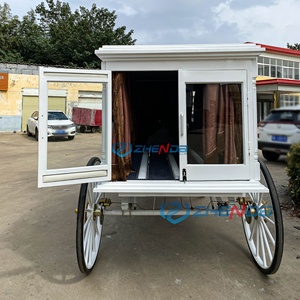 Luxury Style Funeral Carriage Car Brief Style White Funeral Hearse for Transporting Coffins - Product Image 4