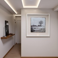Art mural paysager moderne avec arbres dans un cadre encastré pour salon, hôtel, bureau, décoration intérieure