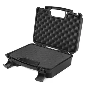 Light-weight PP Compact Gun armazenamento caso com espuma para revólveres Equipment Plastic Carrying Case Tool Box