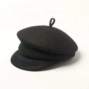 Nouveau Béret en Feutre de Laine Tendance Automne Hiver pour Femme et Fille, Nouvelle Arrivée, Design Personnalisé avec Visière - Product Image 4