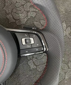 Volante Deportivo de Cuero Línea <span class=keywords><strong>R</strong></span> para VW <span class=keywords><strong>Golf</strong></span> 5-8 GTI/GTD Amarok T6-T7 Polo - Product Image 4