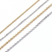 Collier élégant et simple en acier inoxydable avec chaîne en O pour femme, accessoire de bijouterie artisanale à maillons vierges, passe-partout