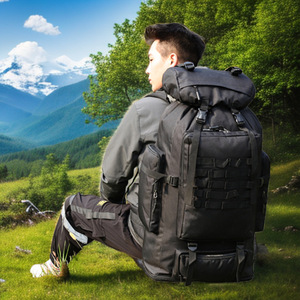 100L Outdoor Hiking <b>Backpack</b> <b>Waterproof</b> Tactical Shoulder Bag For Men Large Capacity Camping Mountaineering Travel Bag - Product Image 1