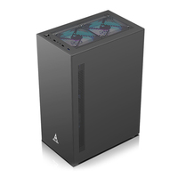 Boîtier PC RGB à prix avantageux pour PC de tour moyenne, boîtier PC Mini ITX, boîtier gamer en verre, boîtier d'ordinateur de bureau ATX avec fenêtre latérale