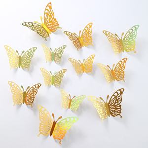 Adhesivos de Pared de PVC con Diseño de Mariposas 3D en Oro Rosa, 12 Piezas, de Lujo, Ecológicos y Duraderos, Ideales <span class=keywords><strong>para</strong></span> Bodas, Cumpleaños y Halloween - Product Image 2