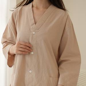 Hommes et femmes Costume deux-pièces Style japonais Vêtements de nuit Peignoir en coton Pyjama Kimono <span class=keywords><strong>Yukata</strong></span> - Product Image 4