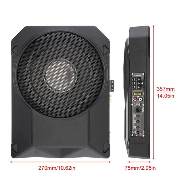 Hot Sale  Subwoofer Car Audio Under Seat Slim Woofer Speaker Subwoofer SPL Active Power Subwoofer