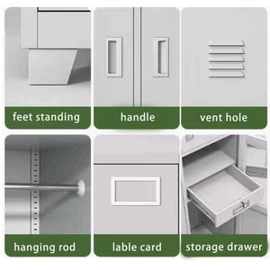 Armarios Metálicos Industriales de 10 Puertas con Cerradura de Llave y 10 Compartimentos con Puertas de Cierre Automático para el Mercado Chileno - Product Image 5