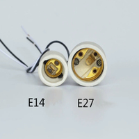 Douilles de lampe en céramique E27, accessoires d'éclairage, résistantes aux hautes températures, lampe de table, lustre, support de lampe murale E14