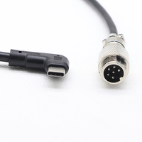 Maßgefertigtes M12 6-Pin-Stecker-auf-USB-Typ-C-3.0-Kabel mit 90-Grad-Winkel, M12 4-Pin 5-Pin 6-Pin 8-Pin Steckerkabel
