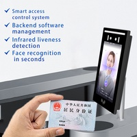 Máquina de Control de Acceso con Reconocimiento Facial Android 11, Registro de Asistencia, Lector de Huellas Dactilares, RFID, Código QR, Lector de Tarjetas, Pantalla LCD Unidireccional
