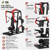 Machine professionnelle de presse pectorale à mouvement convergent indépendant, station à charge par plaques pour le renforcement des muscles pectoraux