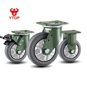 Ratuko gamin tojas guriga YTOP Hochleistungs-Lenkräder grau Schwenk räder Bremsen Industrie rollen - Product Image 1