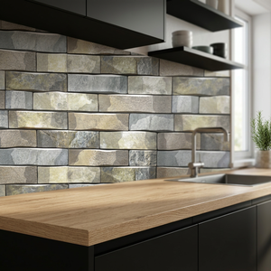 Azulejos de pared de cerámica India esmaltados de elevación Exterior de diseñador de ladrillo lineal de uso doméstico hecho a mano 300x600mm 30x60cm 12x24 pulgadas - Product Image 1