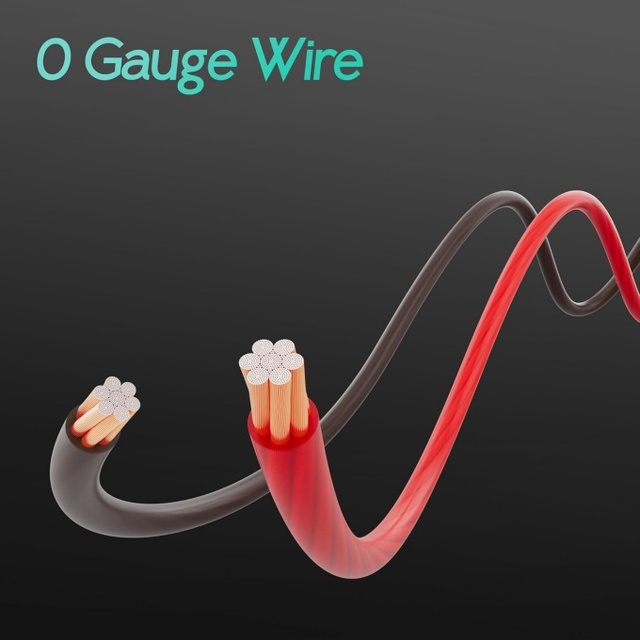 Car Audio Power Cable 4/8/10AWG Heat Resistant Copper Wire Stable Power Delivery for Car Audio Upgrade and Refit