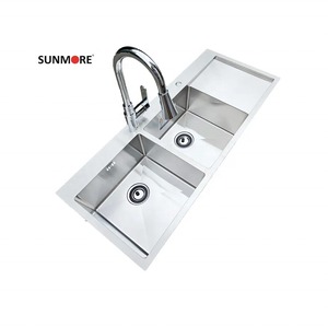 Évier de cuisine en acier inoxydable durable, cuve simple avec égouttoir pour usage domestique - Product Image 3