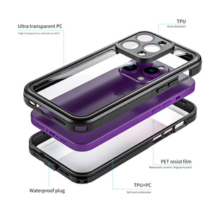 Pour iPhone 14 Pro Max iPhone13 <span class=keywords><strong>iPhone14</strong></span> Plus Coque Arrière Transparent Antichoc Redpepper FS Clair Étanche Téléphone Cas - Product Image 3
