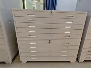 Armoire de classement en acier robuste pour plans architecturaux, cartes et œuvres d'art, verrouillable, en métal, pour mobilier commercial - Product Image 1